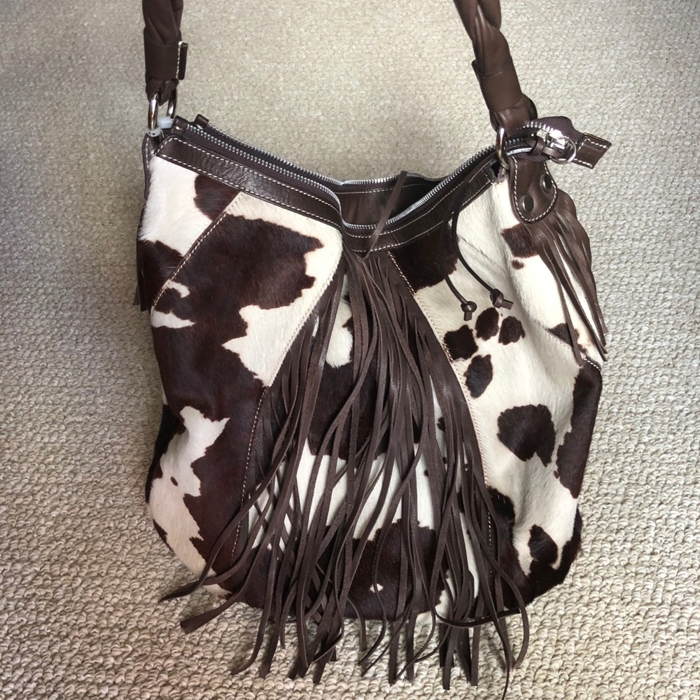 Calf hair handbag purse
